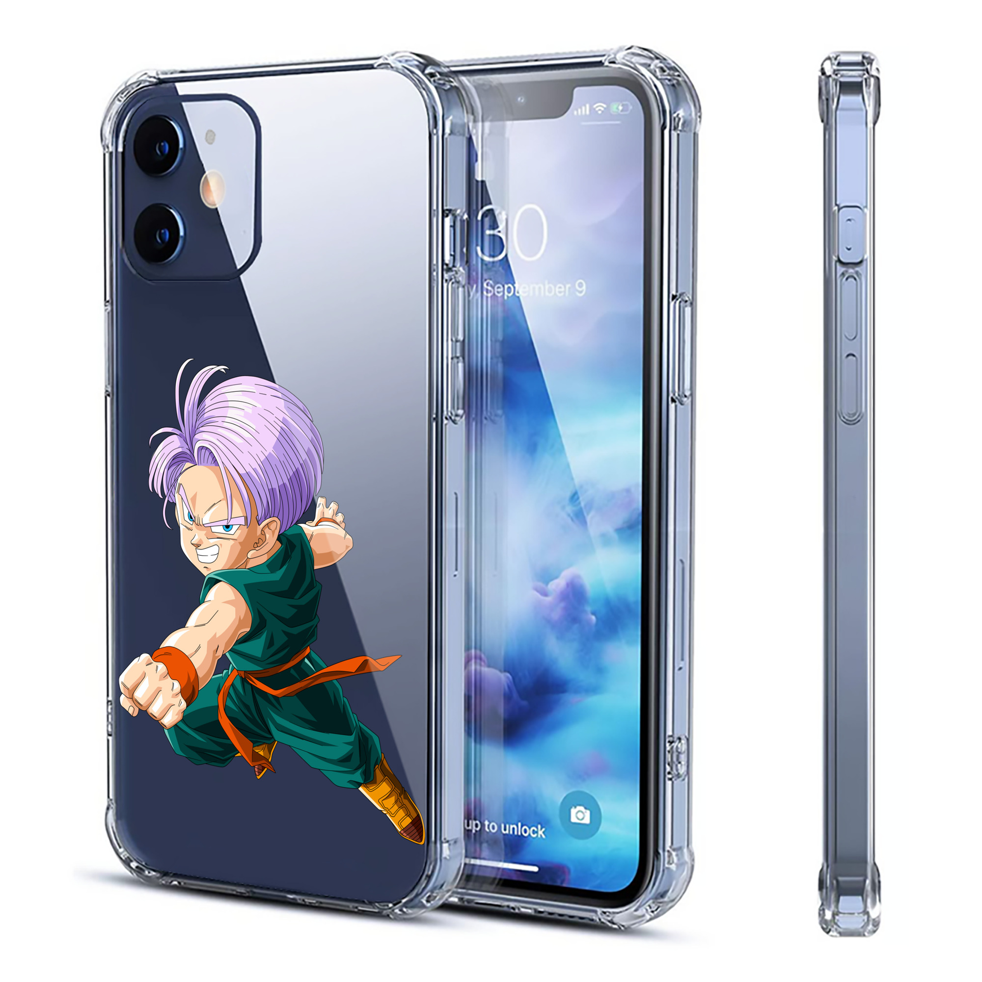 （画像用） ドラゴンボール トランクス（Torankusu）DRAGON BALL Trunks 【iPhone 12シリーズ対応】透明スマホケース（クリアソフトケース）
